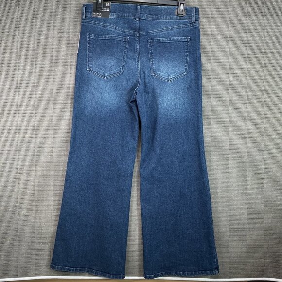 Sofia Jeans Margo Womens Size 16 Blue Luxe Vintage Wide Leg Denim Jeans - Picture 2 of 12